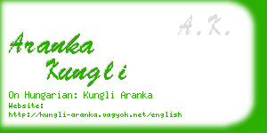 aranka kungli business card